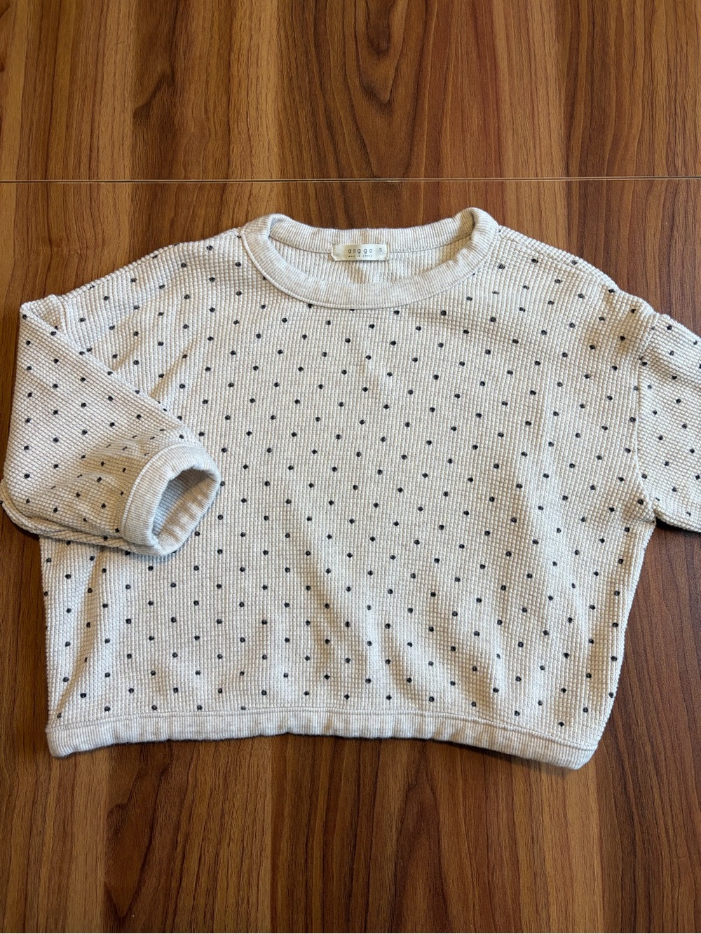 Ago 3Y Waffle Knit Boxy Long Sleeve